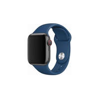 Devia Apple Watch 4/5/6/7/8/9/SE/SE2/Ultra/Ultra2 okosóra szilikon szíj, 42/44/45/49mm kompatibilis, kék, Devia Deluxe Sport