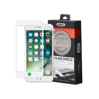 Remax iPhone 7 Plus / 8 Plus üvegfólia, tempered glass, előlapi, 3D, edzett, hajlított, fehér kerettel, Remax GL-04