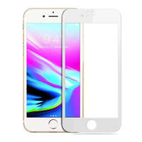 Remax iPhone 7 / 8 / SE 2020 / SE 2022 üvegfólia, tempered glass, előlapi, 9D, edzett, hajlított, fehér kerettel, Remax GL-32