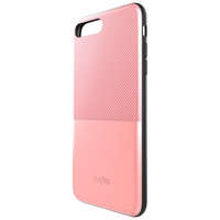 Dotfes Telefon tok, iPhone 6 / 6S hátlaptok, karbon mintás, bankkártya tartós, beépített fémlappal, rose gold, Dotfes G02