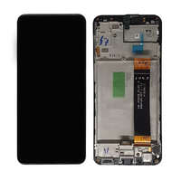 Samsung Samsung Galaxy A23 4G LCD kijelző, érintővel, kijelző kerettel, fekete, gyári, SM-A235F/DS
