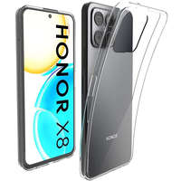 OEM Honor X8 szilikon tok, hátlaptok, telefon tok, vékony, átlátszó, 1mm