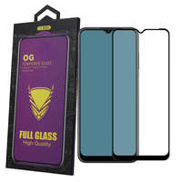 OEM Huawei Nova Y61 / Realme 10 5G / C33 / Nokia G22 / Motorola Moto G8 Power Lite üvegfólia, tempered glass, előlapi, edzett, hajlított, fekete kerettel, prémium, OG