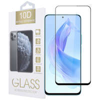 OEM Honor 90 Lite 5G üvegfólia, tempered glass, előlapi, 10D, edzett, hajlított, fekete kerettel