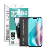OEM iPhone 15 Plus üvegfólia, tempered glass, előlapi, edzett, 9H, 0.33mm, prémium