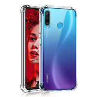 OEM Huawei P30 Lite szilikon tok, hátlaptok, telefon tok, erősített sarkokkal, átlátszó, Anti Shock, 1.5mm
