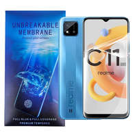 OEM Realme C11 2021 / C20 előlapi fólia, hidrogél, regenerálódó, karcálló, ívelt