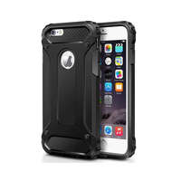 OEM iPhone 7 / 8 hátlap tok, telefon tok, ütésálló, védőtok, fekete, Armor