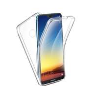 OEM Huawei P Smart 2019 / Honor 10 Lite telefon tok, szilikon előlap+műanyag hátlap, elő+hátlapi, 360 fokos védelem, átlátszó