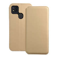 OEM Xiaomi Redmi 9C könyvtok, fliptok, telefon tok, bankkártyatartós, mágneszáras, arany, Dual Pocket