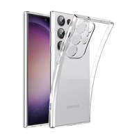 OEM Samsung Galaxy S24 Ultra 5G szilikon tok, hátlaptok, telefon tok, vastag, átlátszó, kamera védelemmel, 2mm, BOX