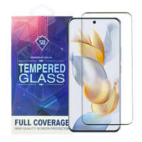 OEM Honor 90 5G üvegfólia, tempered glass, előlapi, 5D, edzett, hajlított, fekete kerettel