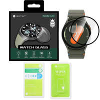 Bestsuit Samsung Galaxy Watch 7 40mm okosóra kijelzővédő fólia, hibrid, flexibilis, 3D, hajlított, fekete kerettel, Bestsuit