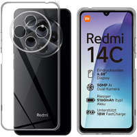 OEM Xiaomi Redmi 14C / Redmi A4 / Poco C75 szilikon tok, telefon tok, hátlaptok, átlátszó, kamera védelemmel, 2mm, BOX