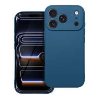 OEM iPhone 17 Pro szilikon tok, telefon tok, hátlaptok, matt, kék, Matt case