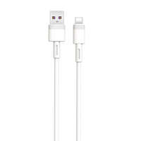 XO USB-C (Type-C) adatkábel, töltőkábel, USB-USB-C, gyorstöltő, super fast charge, fehér, 5A 1m, XO NB-Q166