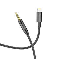 Hoco Audio kábel, aux kábel, iPhone 8pin, lightning - jack 3,5mm, fekete, Hoco UPA19