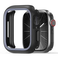 DUX DUCIS Apple Watch 7/8/9 41mm okosóra védő tok, 360 fokos védelem, fekete-szürke, DUX DUCIS Bamo