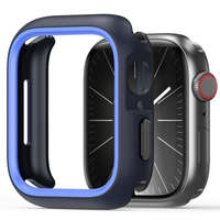 DUX DUCIS Apple Watch 7/8/9 41mm okosóra védő tok, 360 fokos védelem, fekete-kék, DUX DUCIS Bamo