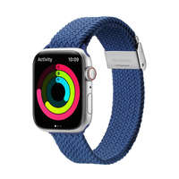 DUX DUCIS Apple Watch 4/5/6/7/8/9/SE/SE2 okosóra szíj, 42/44/45/49mm kompatibilis, kék, fonott, DUX DUCIS Mixture II