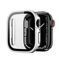 DUX DUCIS Apple Watch Series 7/8/9 41mm okosóra védő tok, műanyag tok, 360 fokos védelem, ezüst kerettel, DUX DUCIS Hamo
