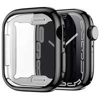 DUX DUCIS Apple Watch 7/8/9 41mm okosóra védő tok, szilikon tok, 360 fokos védelem, fekete kerettel, DUX DUCIS Samo