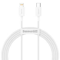 Baseus iPhone adatkábel, töltőkábel, iPhone 8pin, lightning - USB-C (Type-C), fehér, 20W 1.5m, Baseus CATLYS-B02