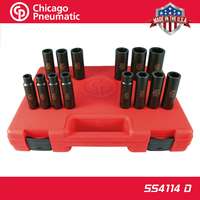 Chicago Pneumatic Légkulcsfej készlet 1/2" 14 db 10-27 mm metrikus hosszú 6 l. - Chicago (SS4114D)