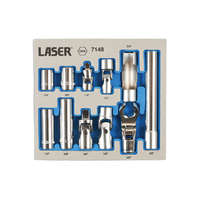 Laser Tools Dugókulcs és adapter készlet 13 mm-es Master készlet 1/4" - 3/8" - Laser