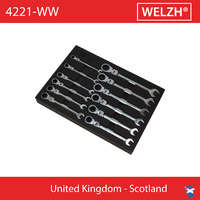 Welzh Werkzeug Csillag-villás racsnis-csuklós készlet 8-19 mm 12 részes 72 fogas - Welzh