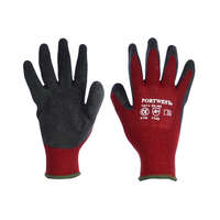 PortWest Kesztyű mártott latex piros téli 11-es XXL