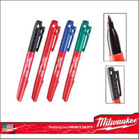 Milwaukee Jelölő filctoll alkoholos, hegyes 1 mm Milwaukee INKZALL 4 db SZINES