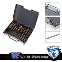 Welzh Werkzeug Csigafúró Klt. HSS Co5 Kobalt bevonatú 170 db-os - műanyag kofferben