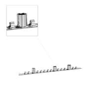 BGS Technic Dugókulcstartó sín 1/4" 15 db-os BGS