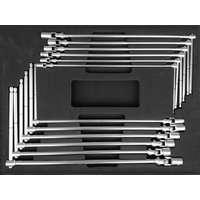 Ellient Tools T-kulcs csuklós készlet tálcás 8-19-ig 12 db-os