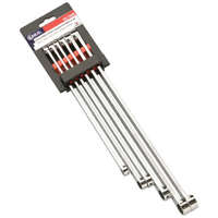 Genius Tools Csillag-csillagkulcs készlet egyenes extra-hosszú 6 db-os metrikus Genius