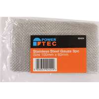 PowerTec Műanyag hegesztő-höz rozsdamentes-Inox Fémháló készlet 100x60mm - 3 db