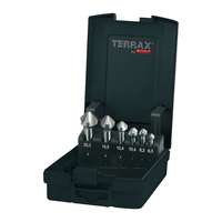 Terrax Kúpsüllyesztő készlet 6 db 6.3 mm - 20.5 mm HSS kazettában - Terrax
