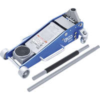 BGS Technic Emelő padló - Alu 2,5 t gyorsemelésű, dupla dugattyús, alacsony krokodil