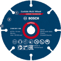 BOSCH Vágókorong 76 x 10 mm gyémánttárcsa univerzális - Bosch