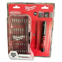 Milwaukee Bit készlet SHOCKWAVE - (PH-PZ-HEX-TX) 38 db-os+LED lámpa -Milwaukee