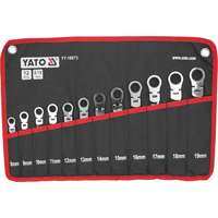 YATO Csillag-villás racsnis-csuklós készlet 8-19 mm 12 részes 72 fogas - Yato