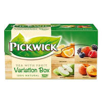 PICKWICK Fekete tea PICKWICK ízesített zöld variációk narancs-erdei gyümölcs-alma-őszibarack 20 filter/doboz