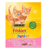 FRISKIES Állateledel száraz PURINA Friskies Junior macskáknak csirkével, zöldségkkel és tejjel 300g