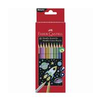 FABER-CASTELL Színes ceruza FABER-CASTELL Hexagonal hatszögletű 10 db/készlet metál színek