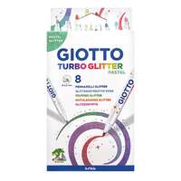 GIOTTO Filctoll GIOTTO Turbo Glitter csillámos pasztell 8db-os készlet