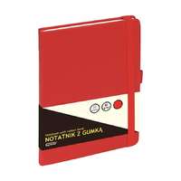 GRAND Jegyzetfüzet GRAND A/5 80 lapos gumis puha piros fedelű kockás