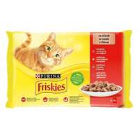 PURINA Állateledel alutasakos PURINA Friskies macskáknak csirke-marha-bárány-kacsa 4x85g