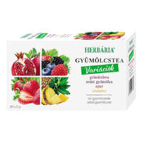 HERBÁRIA Gyümölcstea HERBÁRIA Mix 2. Gránátalma-Erdei gyümölcs-Eper-Ananász 20 filter/doboz