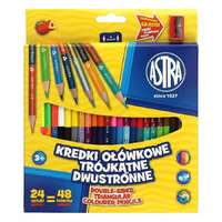 ASTRA Színes ceruza ASTRA duo ajándék hegyezővel 24 színű